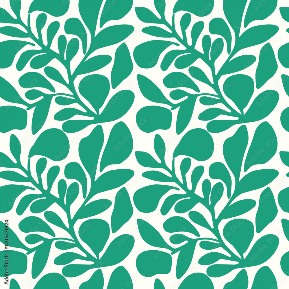 Fototapeta premium Elegant Greenery Leaf Pattern Collection