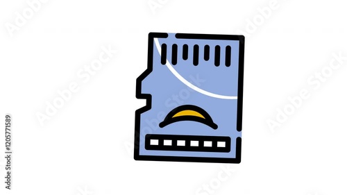 Memory card with dollar sign inside circle suitable for financial and business concepts, banking, savings, investments, digital currency, or technology themes.
