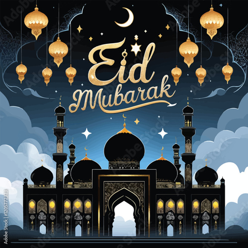 mosque image, roadman image, edh Mubarak image, vector image.