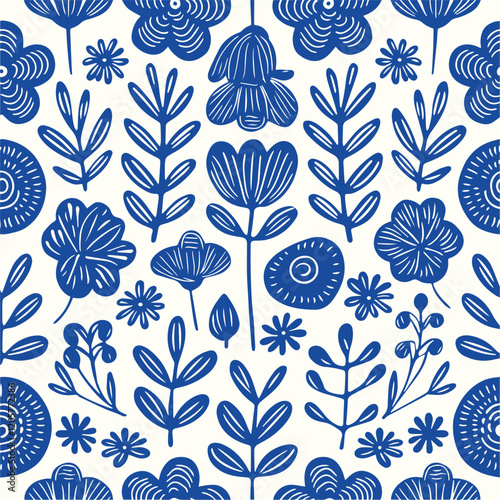 Lovely Leafy Accents Seamless Design