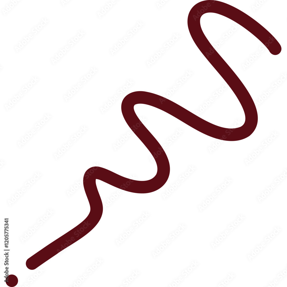 scribble line vector red