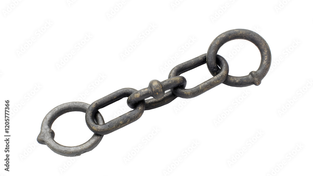 Obraz premium Linked chain vector image. White background removed design. Key vector graphics illustration. Downloadable chain link artwork.