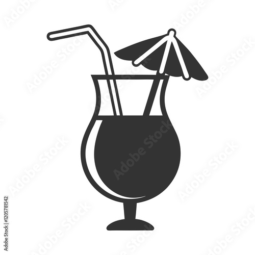 Tropical Drink silhouette Vector Artwork. photo