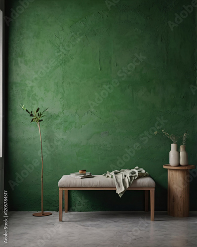 Soft Texture Of Green Plaster