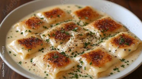 Exquisite Handmade Ravioli: A Culinary Masterpiece photo