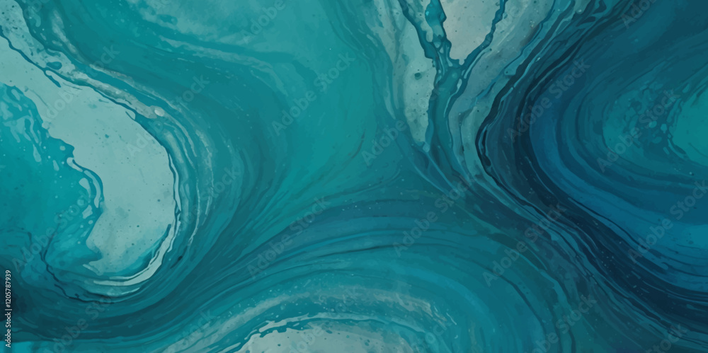 Seamless wave water ocean soft blue curve line background. Water  ocean wave white and soft blue aqua, teal texture. Vector sea, wave, water background.