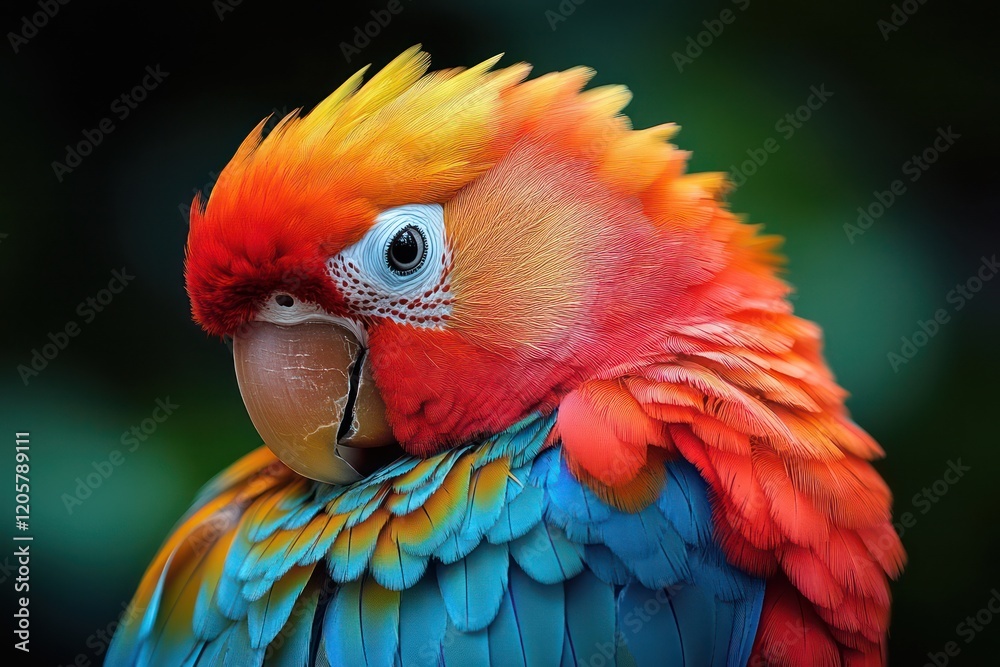 Obraz premium Tropical Birds Illustrate or photograph tropical birds with bright plumage.