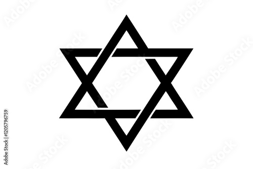 Simple Star of David Vector with Clean White Background-vector Illastration.