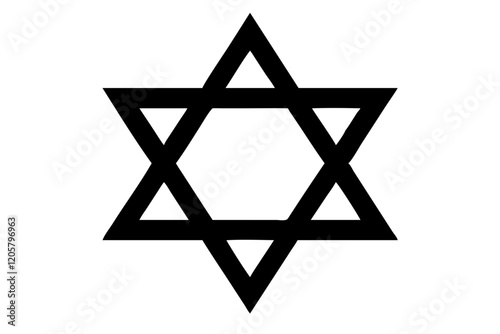 Simple Star of David Vector with Clean White Background-vector Illastration.