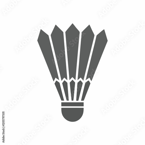 Badminton Shuttlecock silhouette Icon Vector. photo