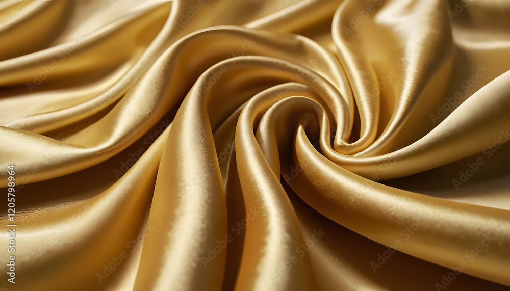 Luxurious Satin Waves High-resolution 4K close-up of soft golden satin fabric. Reflective highlights emphasize its smooth texture and rich elegance ideal for design or decorative uses. Luxurious Satin Waves High-resolution 4K close-up of soft golden satin fabric. Reflective highlights emphasize its smooth texture and rich elegance ideal for design or decorative uses.