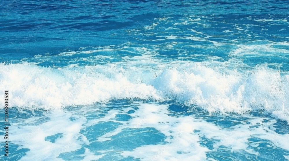 Pure blue turquoise water texture of the ocean sea with foam from and waves Pure blue turquoise water texture of the ocean sea with foam from and waves