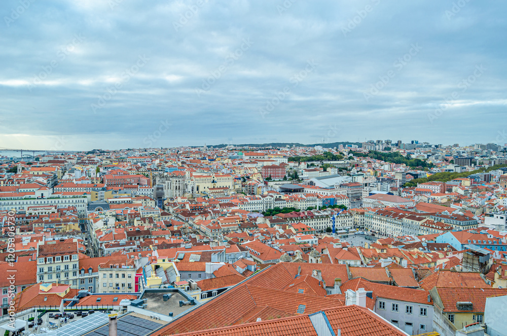 View of Lisbon, Portugal, from a scenic spot View of Lisbon, Portugal, from a scenic spot