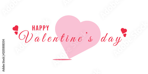 Valentine's day 14 february romantic greeting card. Vector illustration