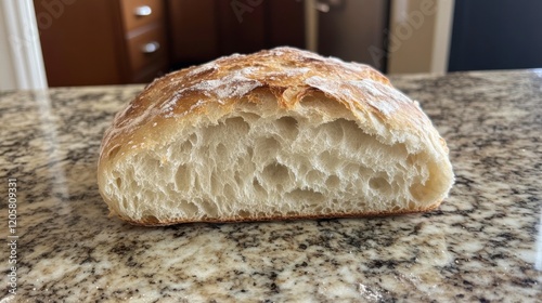 Rustic Sourdough Bread with Crusty Golden Crust photo