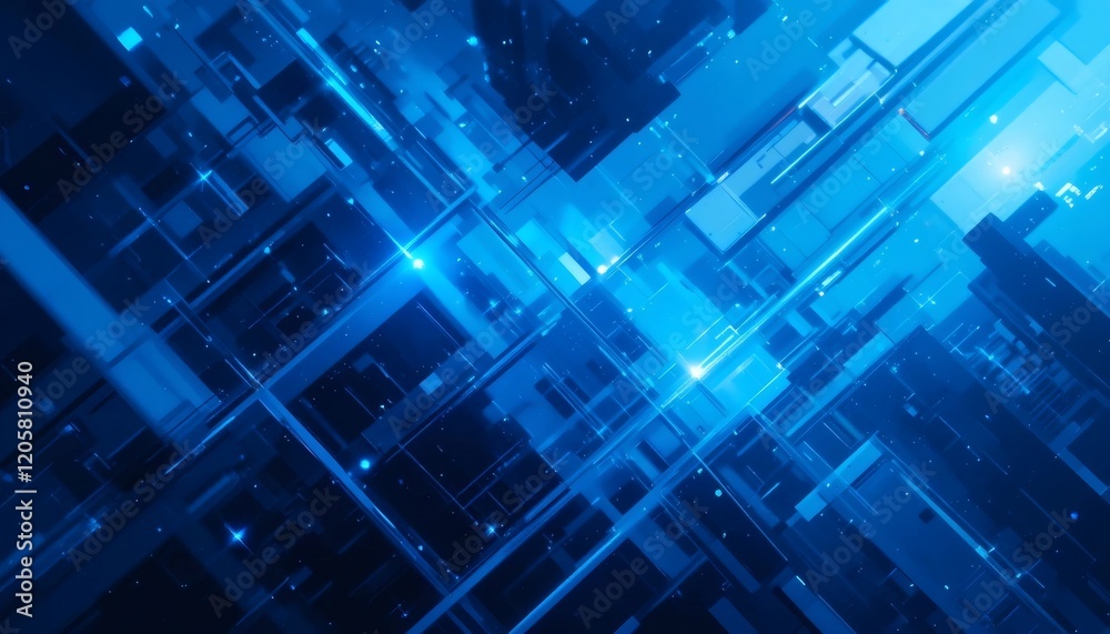 Abstract Blue Digital Technology Background Abstract Blue Digital Technology Background