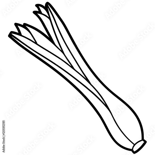 Linear Leek Illustration Design