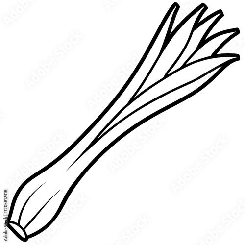 Linear Leek Illustration Design