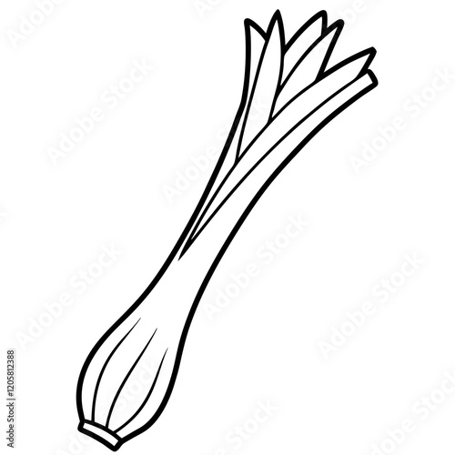 Linear Leek Illustration Design