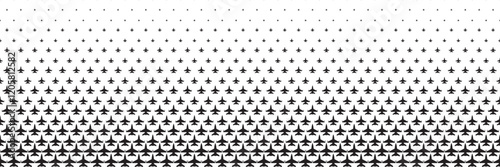 horizontal halftone of black fighter plane for pattern and background.
