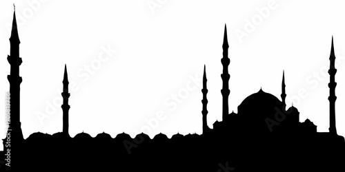 silhouette of mosque