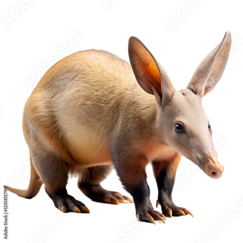 Adorable Aardvark: Isolated Wildlife Image, Perfect for Children's Books, Zoo Logos, and Educational photo