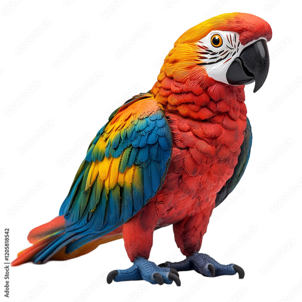 Obraz premium parrot 3D with a funny face isolate
