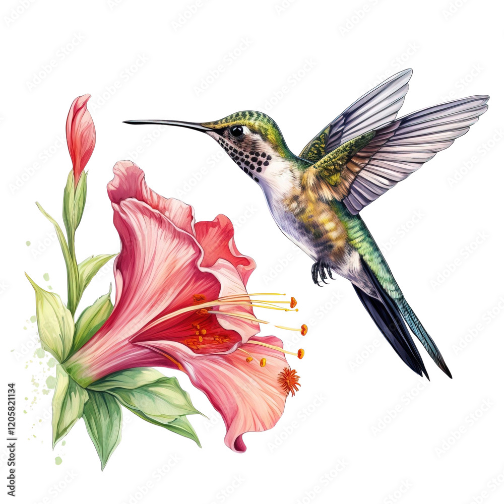 Obraz premium Hummingbird Clipart Vector Illustration