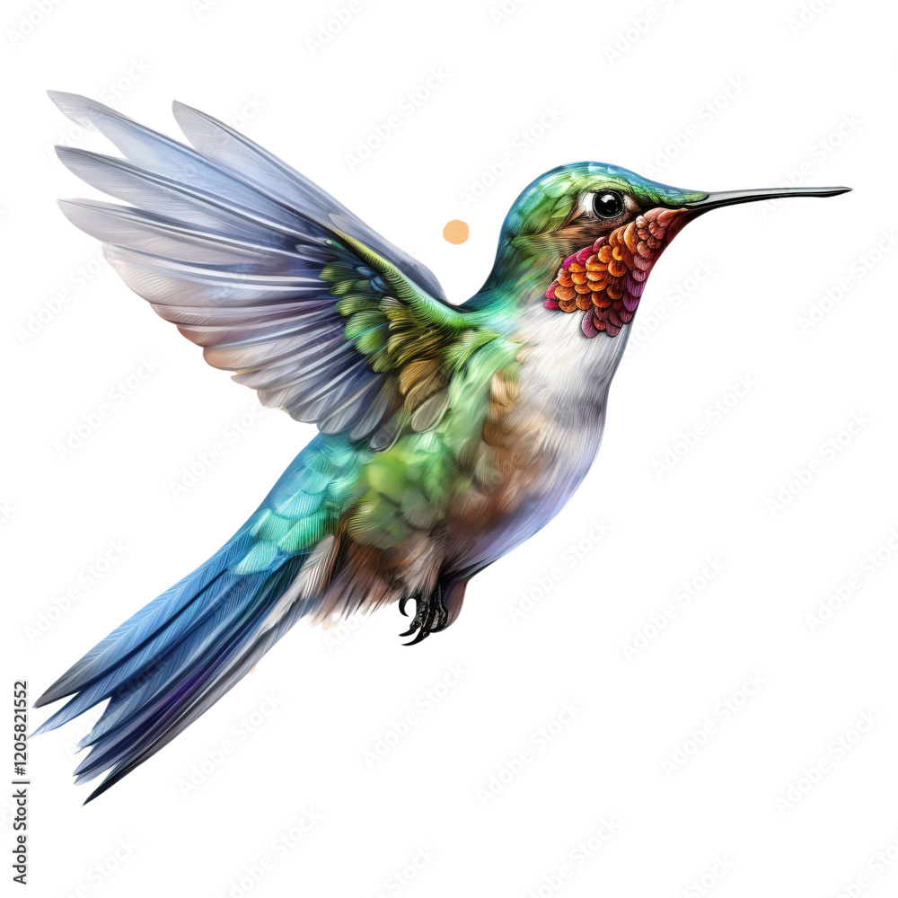 Fototapeta premium Hummingbird Clipart Vector Illustration