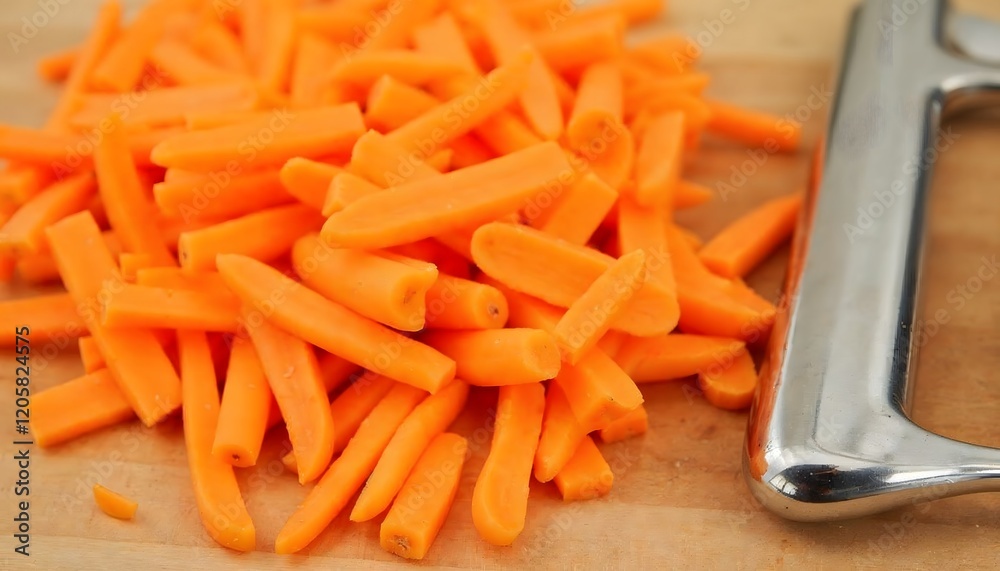 Fresh Carrot Sticks Ready for Cooking and Snacking
