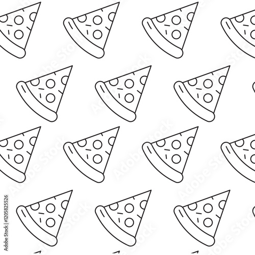 Pizza Pattern Outline