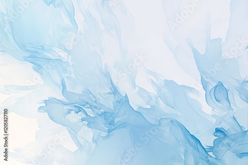 Wallpaper Mural Abstract light blue ink swirls on white background. Torontodigital.ca
