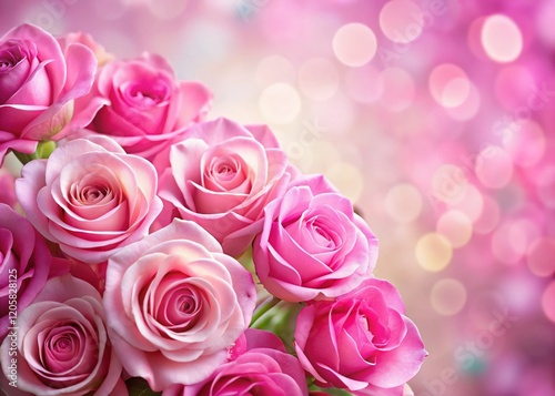Delicate Pink Rose Pattern: Wallpaper, Fabric & Packaging Design