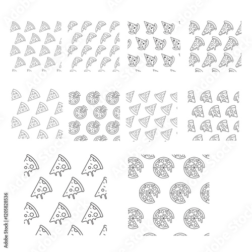 Pizza Pattern Outline