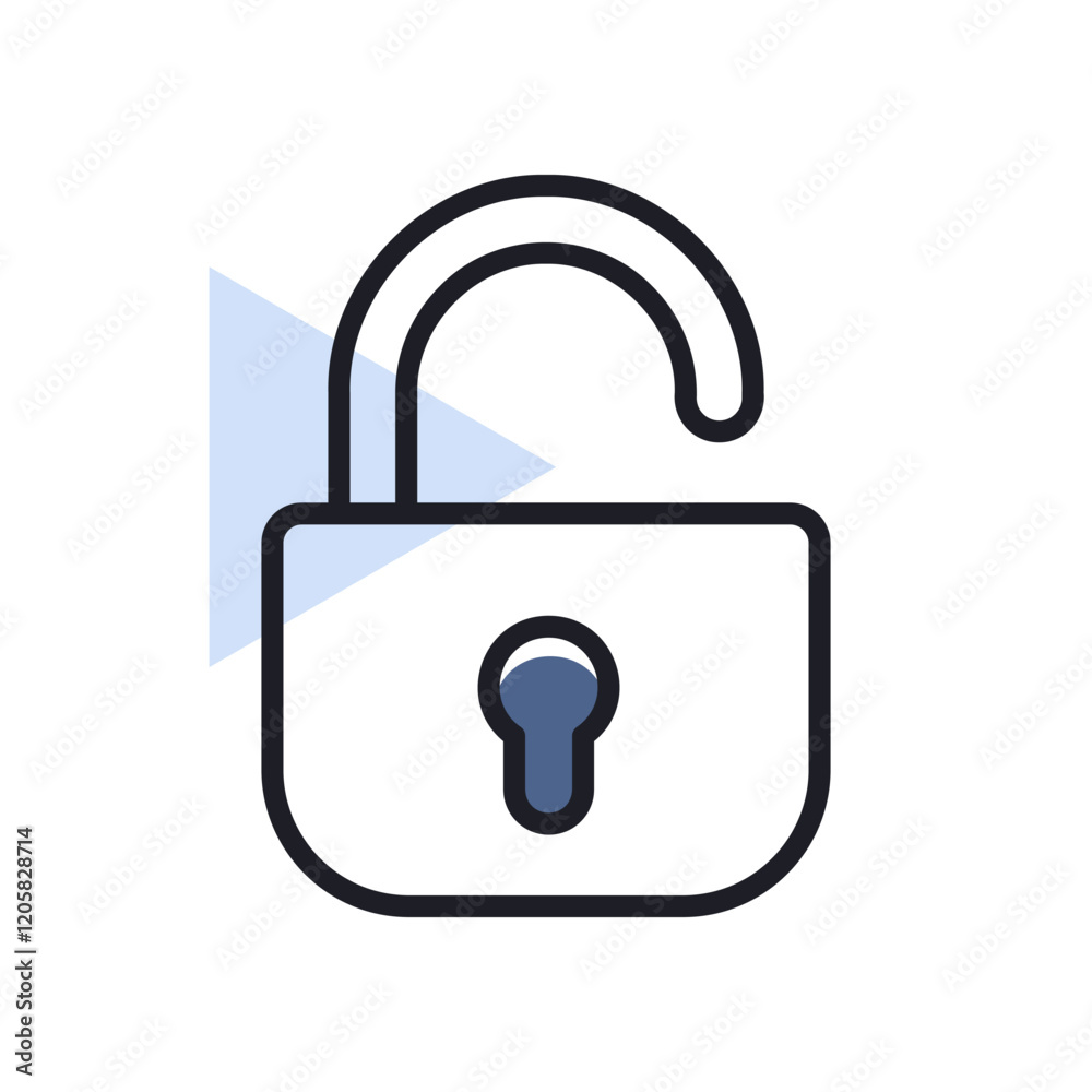 Unlock icon. Security, safety, encryption, privacy concept Unlock icon. Security, safety, encryption, privacy concept