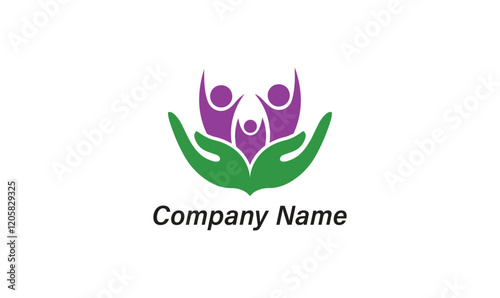 Hand and people logo for non-profit company