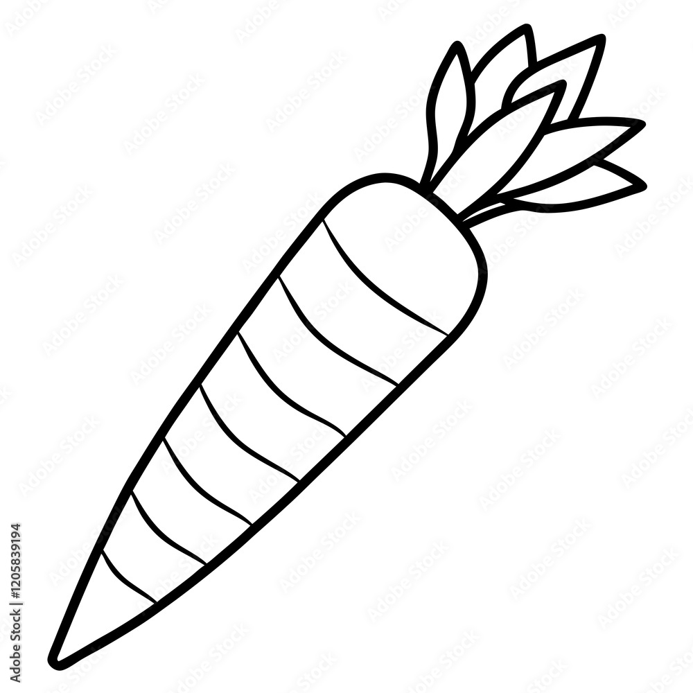 Modern Carrot Shape Silhouette Vector Modern Carrot Shape Silhouette Vector