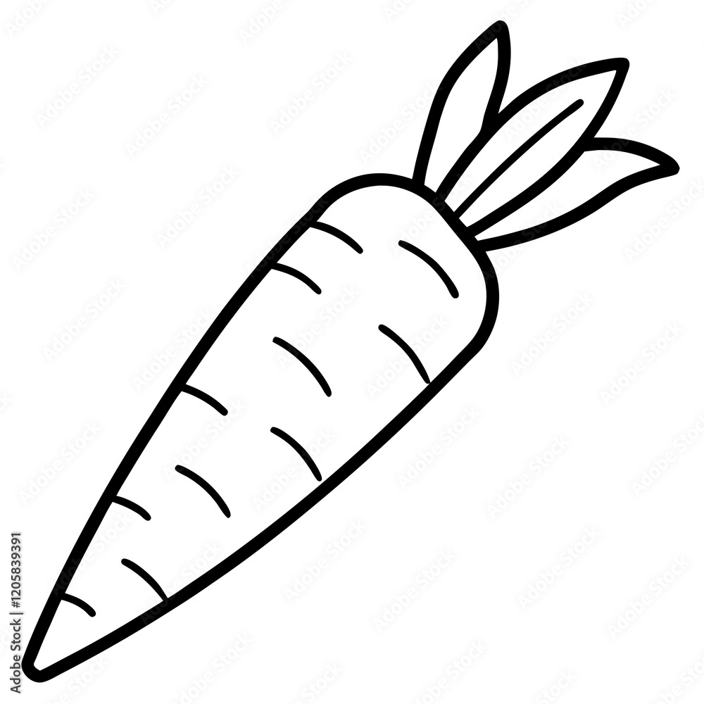 Modern Carrot Shape Silhouette Vector Modern Carrot Shape Silhouette Vector
