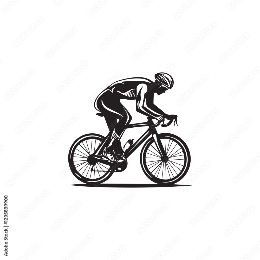 silhouette of a cyclist silhouette of a cyclist