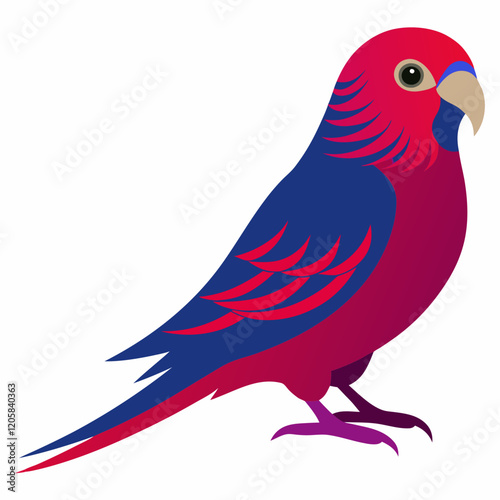 Budgerigar Black Silhouette Vector on White Background