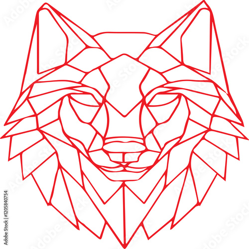 line art dog with colorful