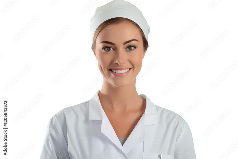 Smiling White Nurse in Professional Uniform with Stethoscope, Friendly and Caring Healthcare Worker, Transparent Background, Perfect for Medical, Healthcare, and Wellness Themes - Png cut out. Smiling White Nurse in Professional Uniform with Stethoscope, Friendly and Caring Healthcare Worker, Transparent Background, Perfect for Medical, Healthcare, and Wellness Themes - Png cut out.