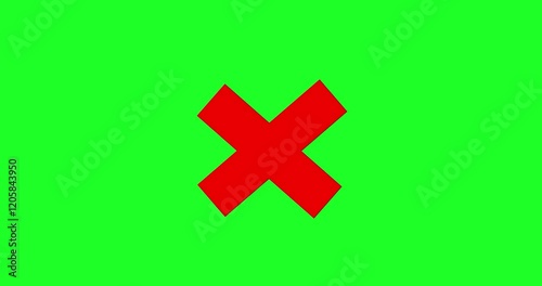Red Cross Mark 4K High Quality Green Screen Animation Video