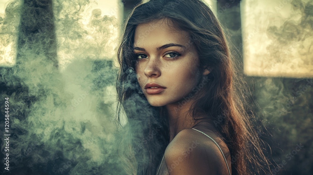 Mysterious Beauty in Smoke and Shadows Mysterious Beauty in Smoke and Shadows