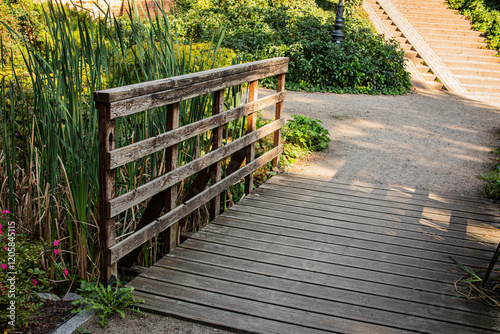 wooden bridge in the park