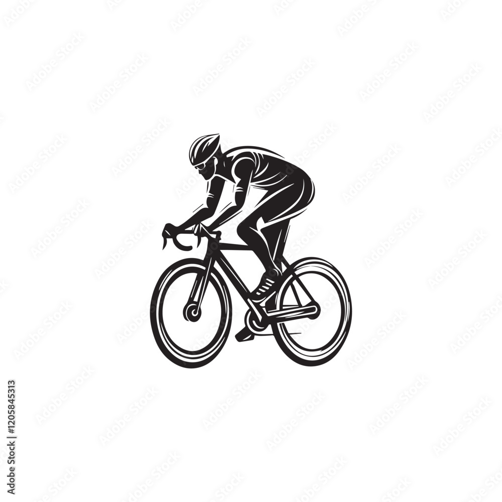 Obraz premium silhouette of a cyclist