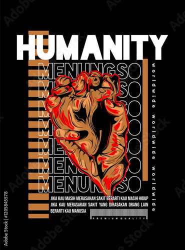 poster of Art & Illustration of a heart with words behind it