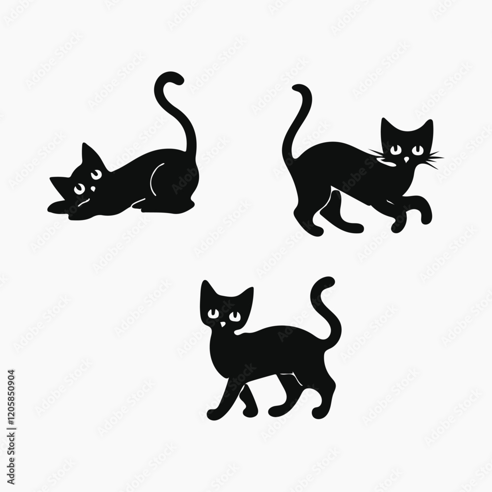Obraz premium Cat vector illustration, cat vector, Illustrations 