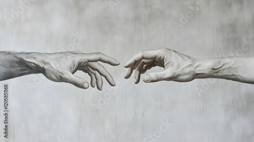 Reaching Hands Artistic Depiction of Connection