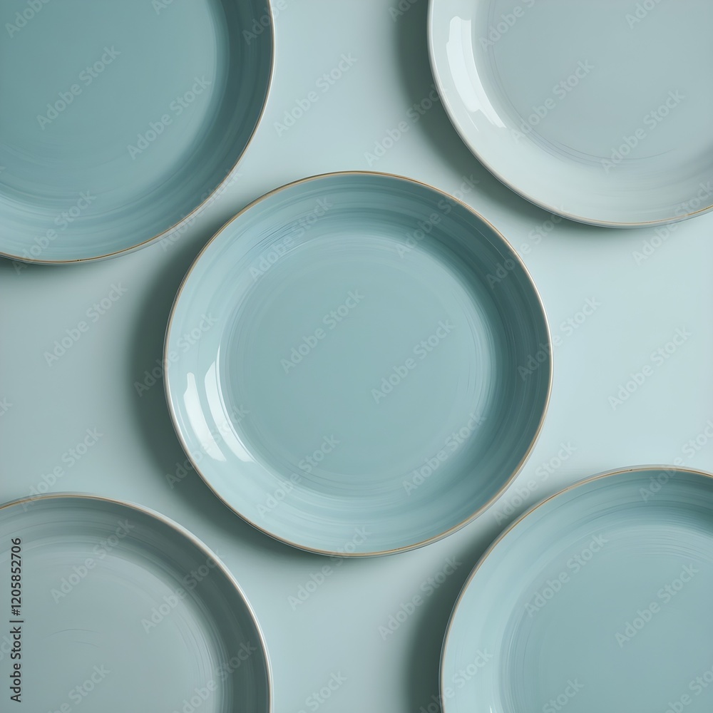 Monochromatic image using plates of the same mint green color Monochromatic image using plates of the same mint green color